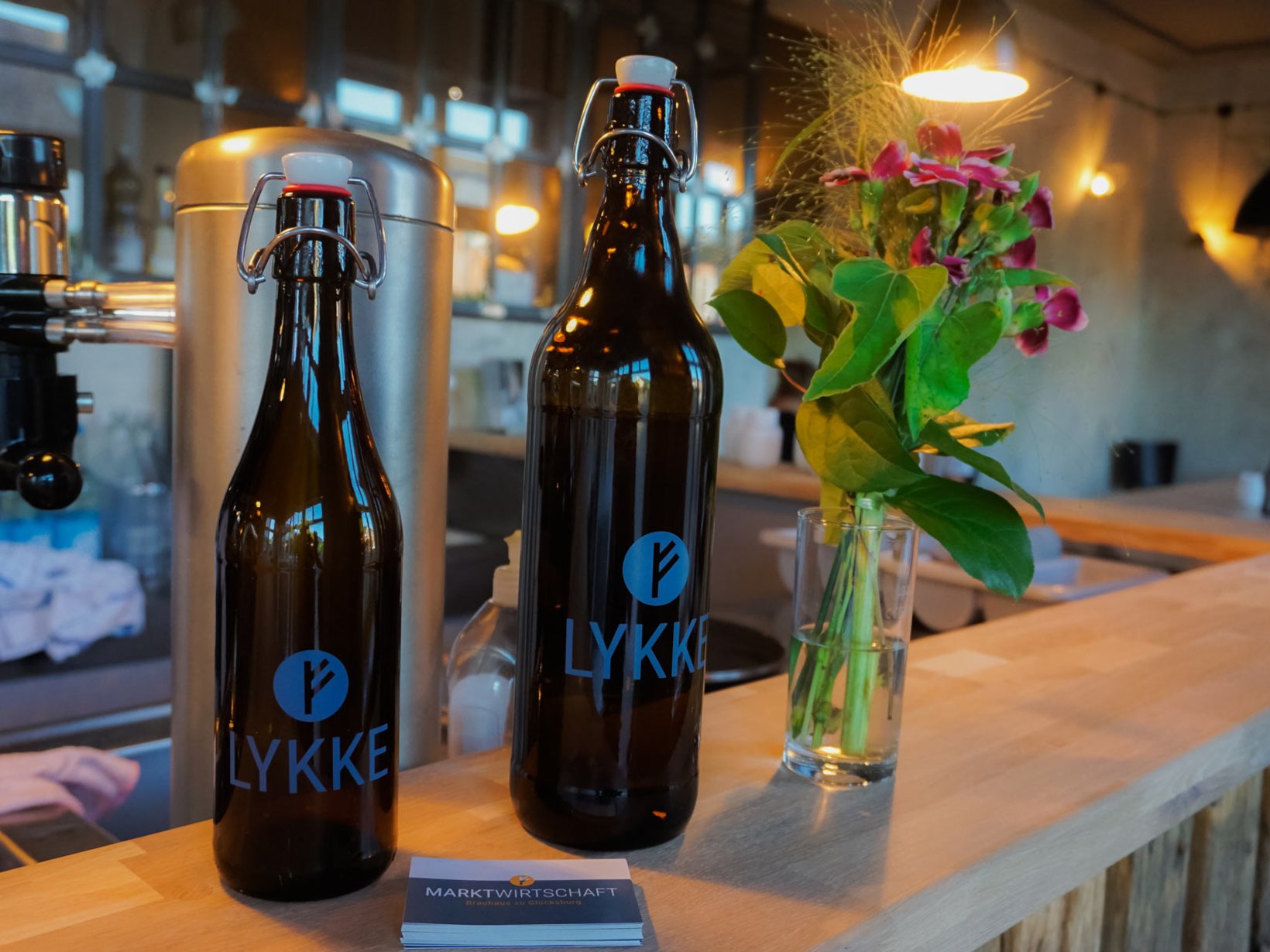 LYKKE-Bier im Brauhaus Glücksburg